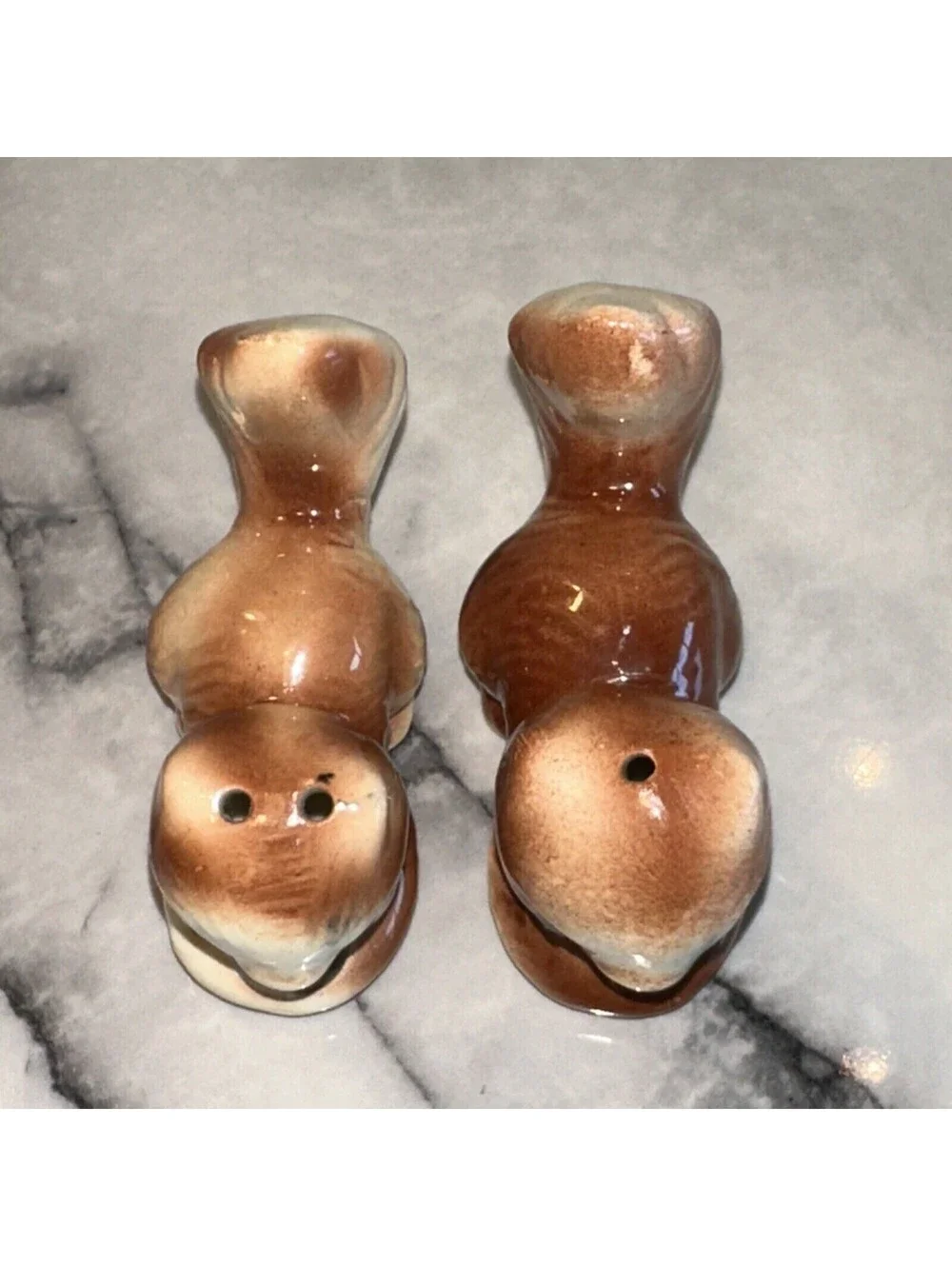 Squirrel Salt & Pepper Shakers 1' VINTAGE Ceramic Japan Set kitschY S&P